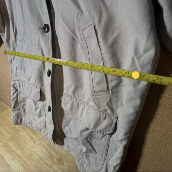 L.L. Bean Beige Utility Jacket with Brown Accents Size L - Picture 3 of 5
